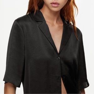 Aritzia Wilfred Beso Satin shirt, Size L, NWT